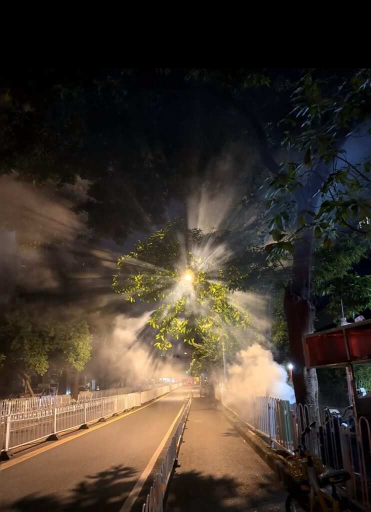 路边的光，有点炫~-暑假时光论坛-校园-校园频道